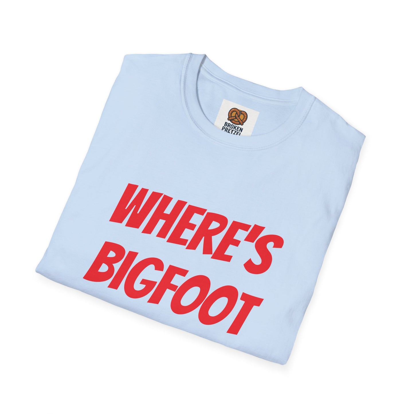 Where's Bigfoot T-Shirt — Hidden Monster Graphic Tee with Game on Back