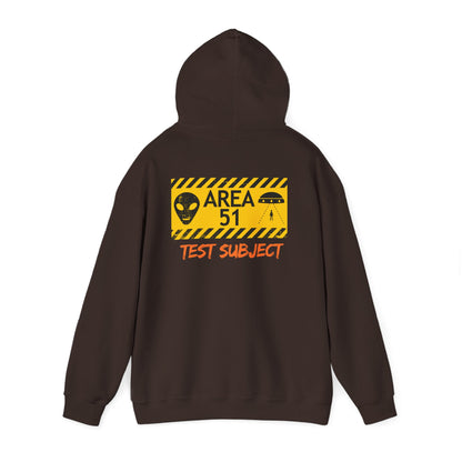 Area 51 Test Subject Hoodie — Alien Graphic Hooded Sweatshirt