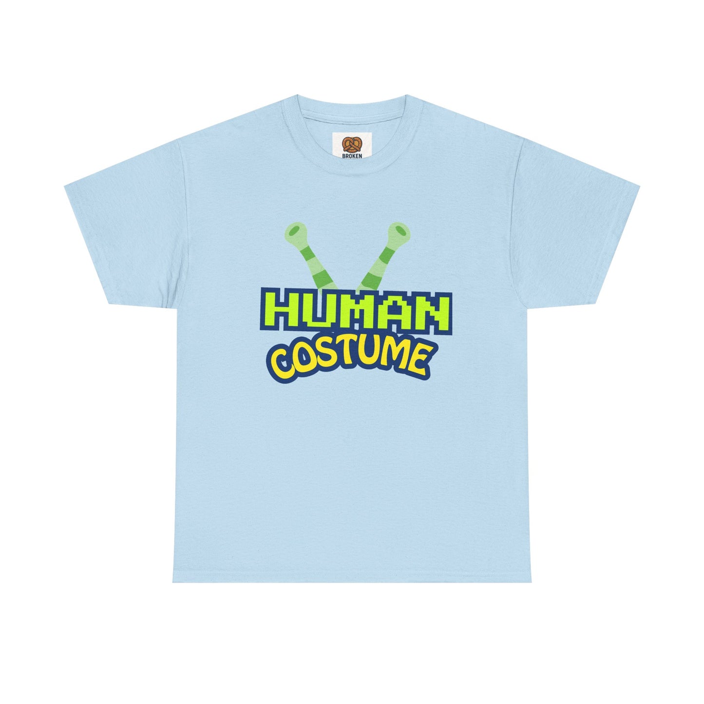 Alien Antenna "Human Costume" T‑Shirt — Funny Sci‑Fi Halloween Tee