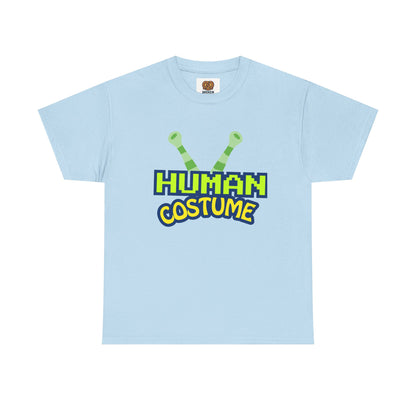 Alien Antenna "Human Costume" T‑Shirt — Funny Sci‑Fi Halloween Tee