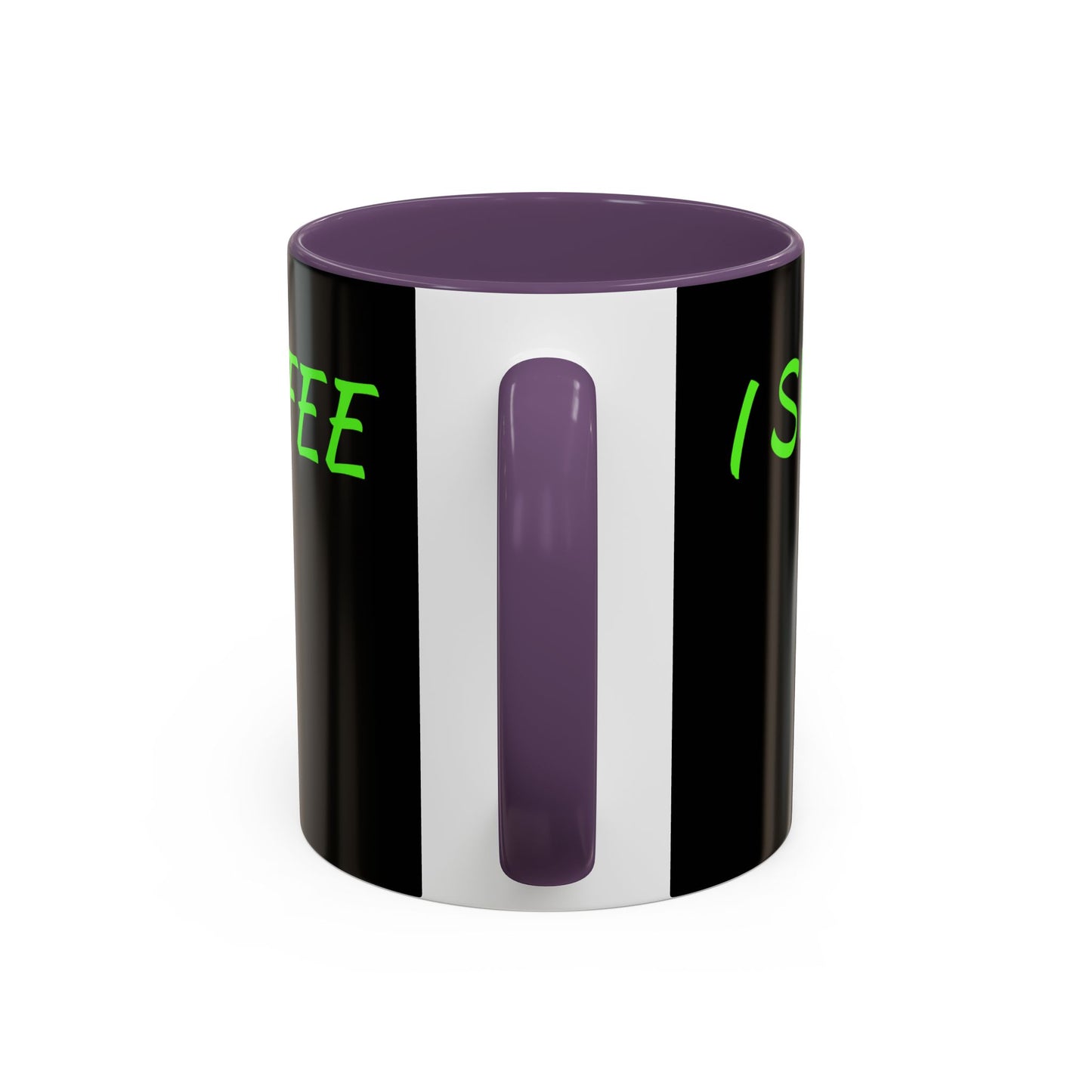 Funny Coffee Mug - "Dear It's Coffee Time" Neon Green Accent Mug (11/15oz)