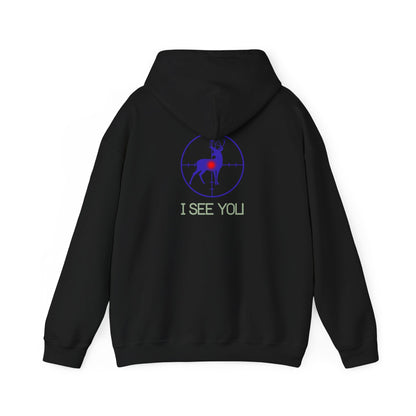 I See You Buck Deer Hoodie – Hunting Target Graphic Sweatshirt