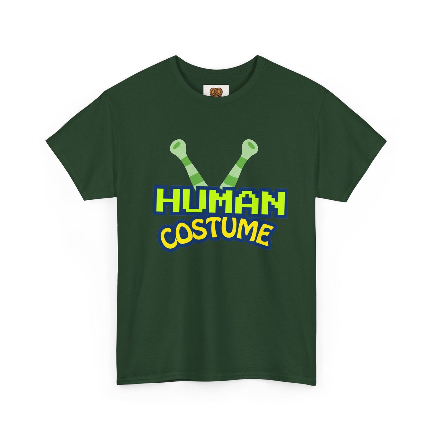 Alien Antenna "Human Costume" T‑Shirt — Funny Sci‑Fi Halloween Tee