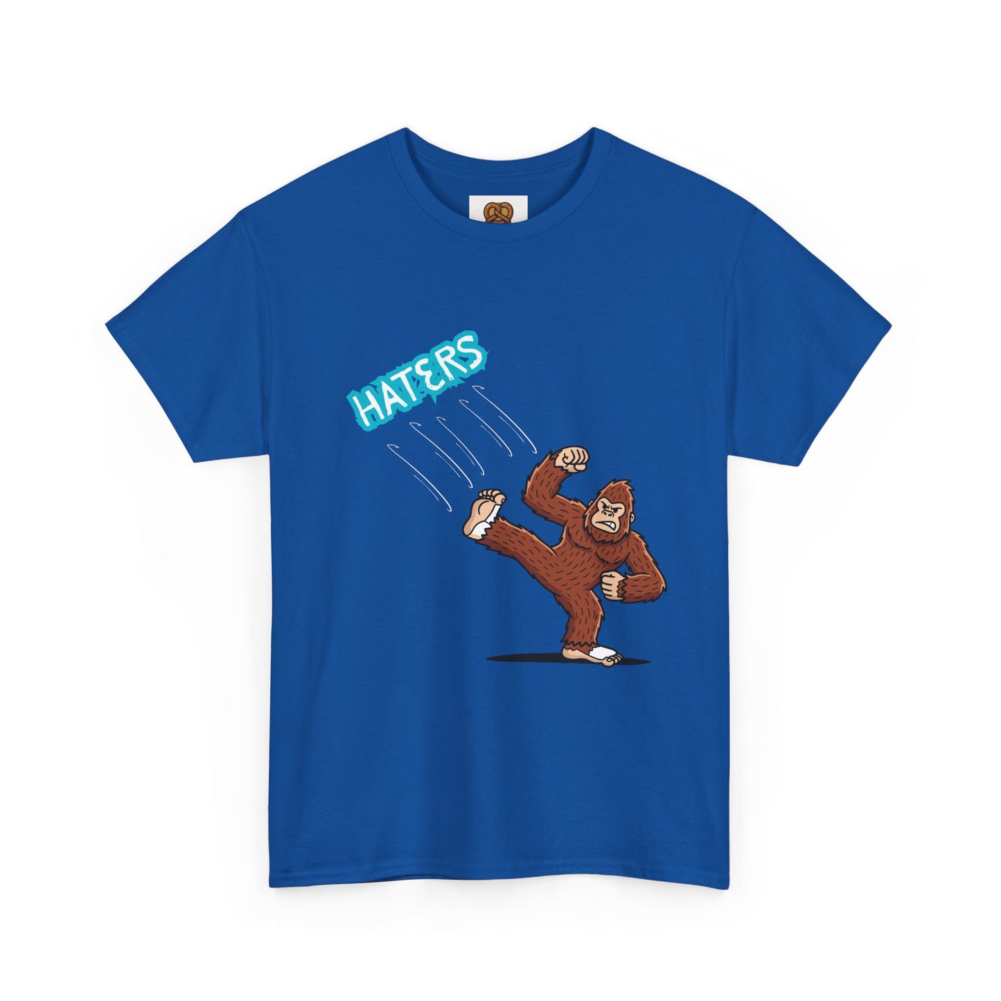 Bigfoot Kicking Haters Tee — Funny Sasquatch Graphic T-Shirt