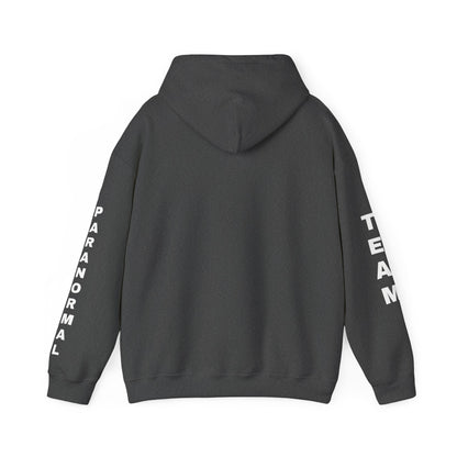 Paranormal Team Hoodie – Black Sleeve Print Hooded Sweatshirt