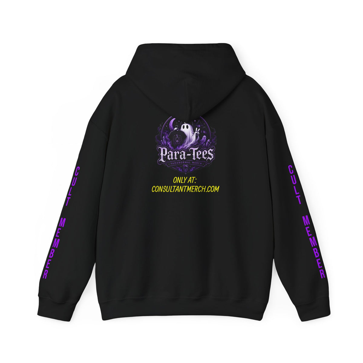Witchy Black Hoodie - "Wicca Queen" Gothic Witch Cat Pullover