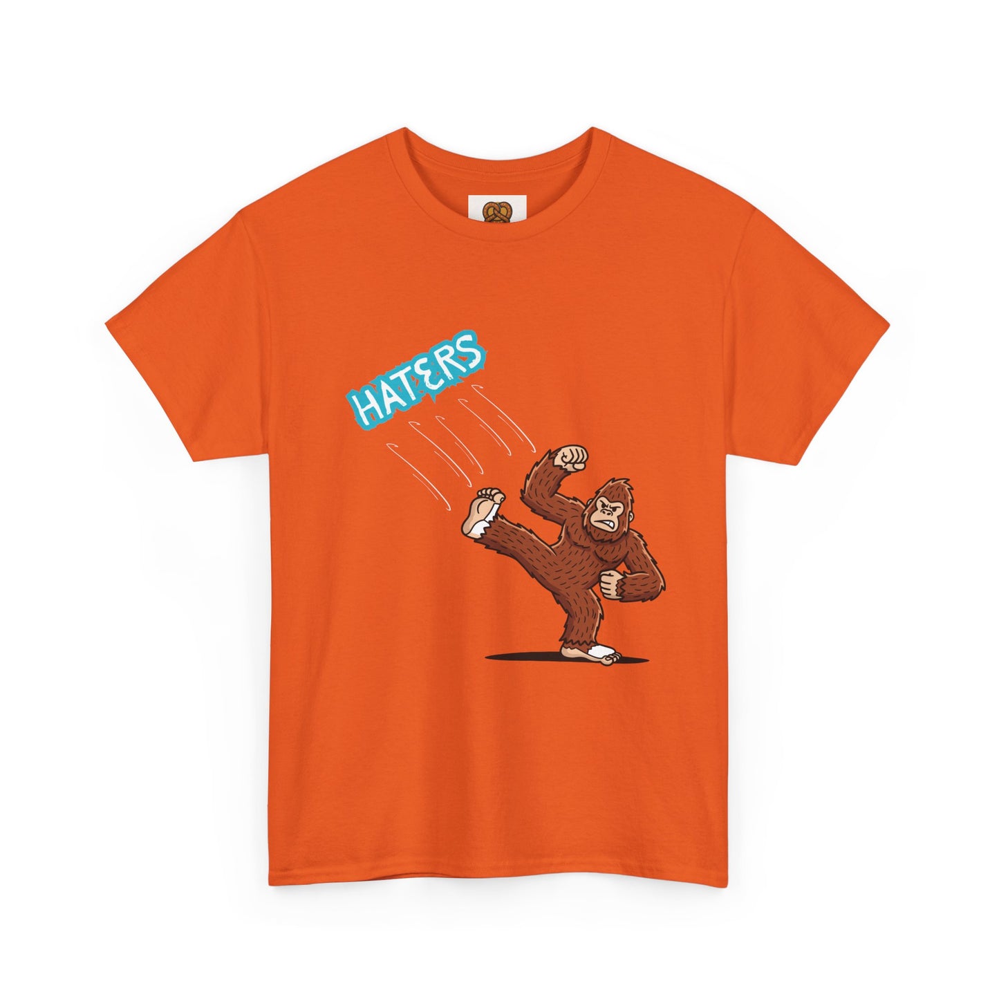 Bigfoot Kicking Haters Tee — Funny Sasquatch Graphic T-Shirt