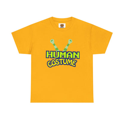 Alien Antenna "Human Costume" T‑Shirt — Funny Sci‑Fi Halloween Tee