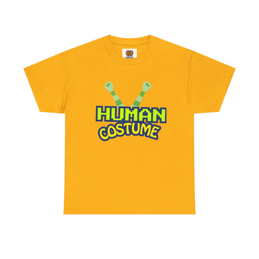 Alien Antenna "Human Costume" T‑Shirt — Funny Sci‑Fi Halloween Tee