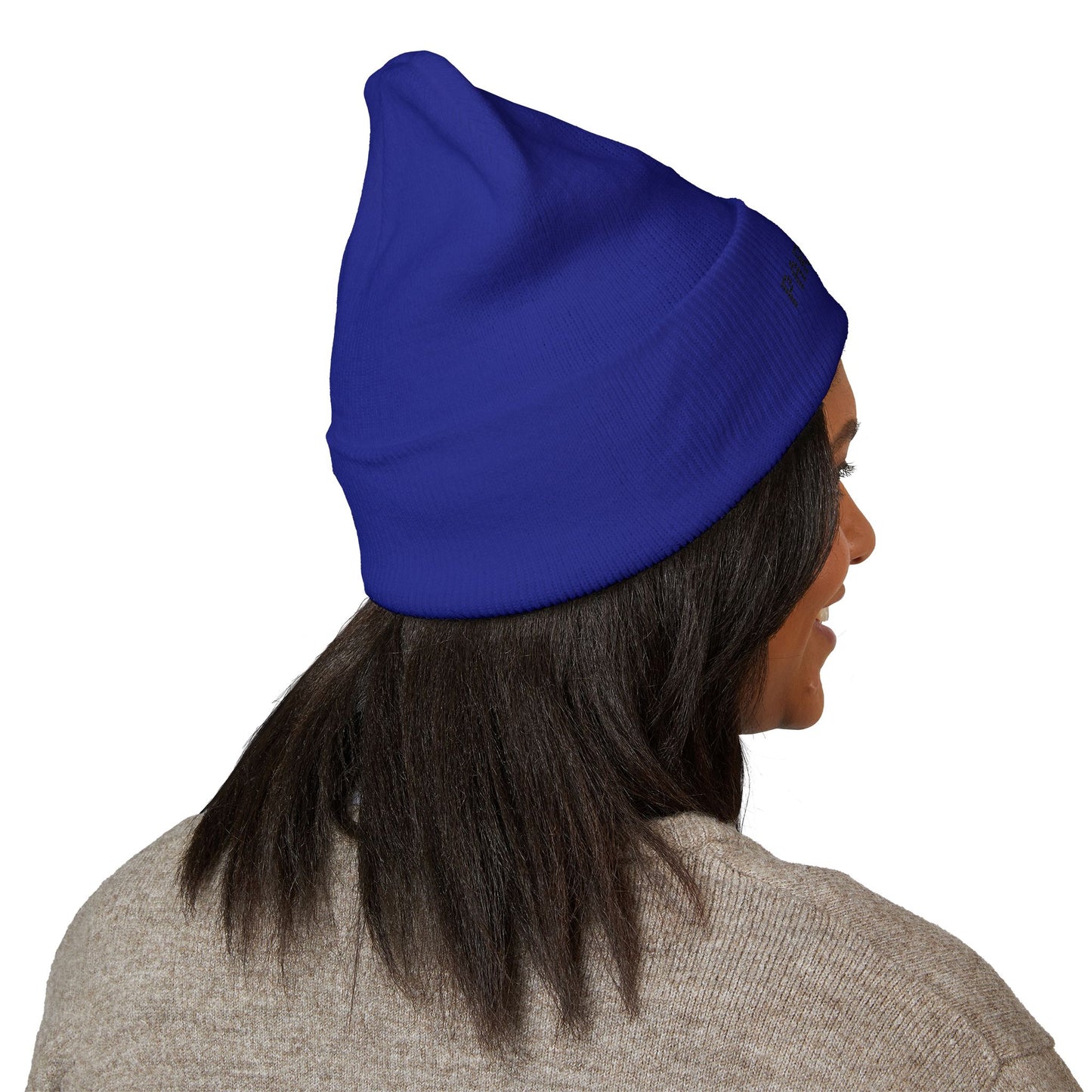 Paratees Embroidered Cuffed Beanie — Minimal Winter Knit Hat
