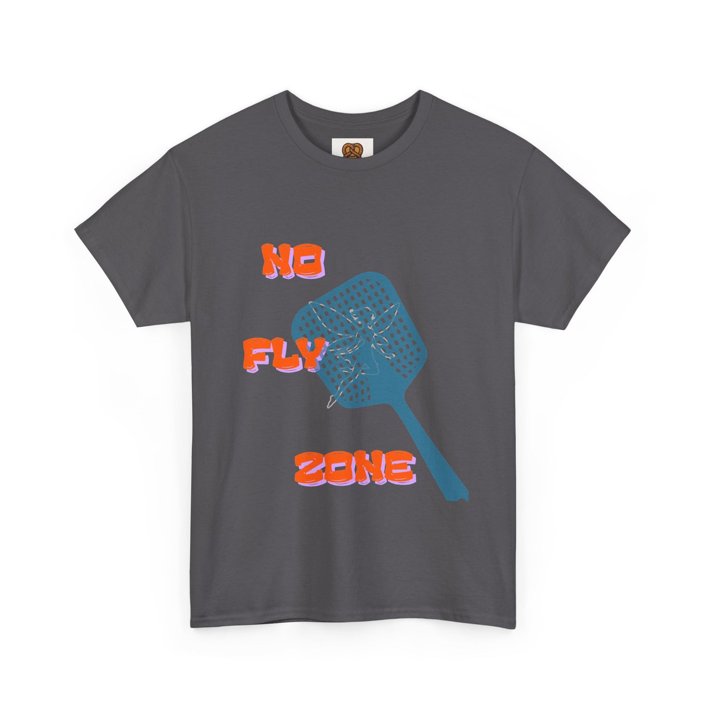 No Fly Zone T‑Shirt — Retro Mosquito Swatter Graphic Tee