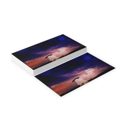 UFO Nightscape Business Cards — Alien Abduction Scenic Cards