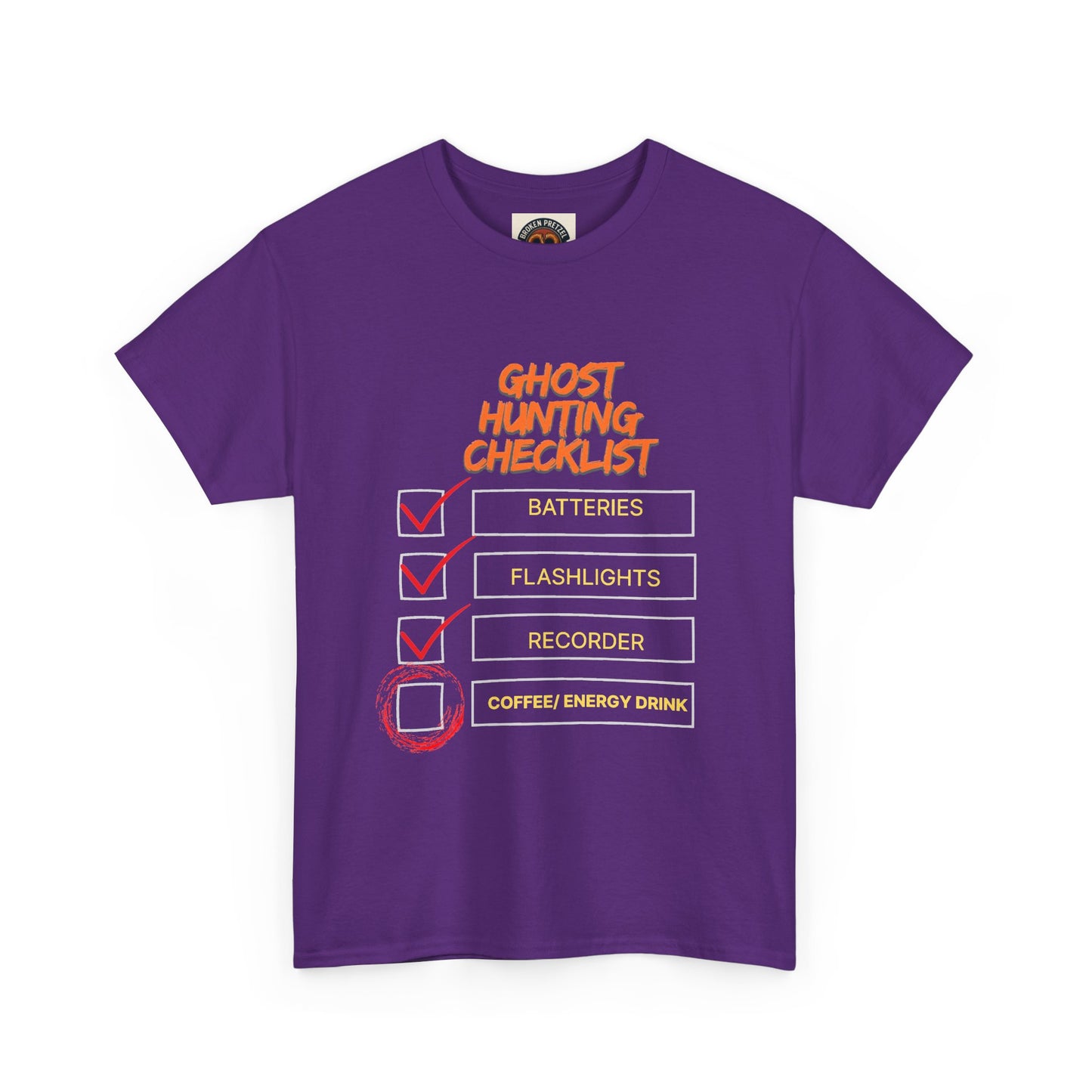 Ghost Hunting Checklist T-Shirt — Paranormal Investigator Tee