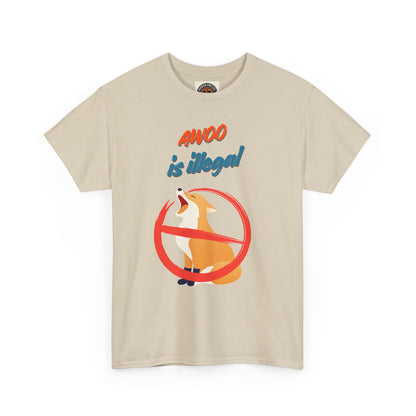 Graphic Tee — "Awoo Is Illegal" Corgi Protest Shirt