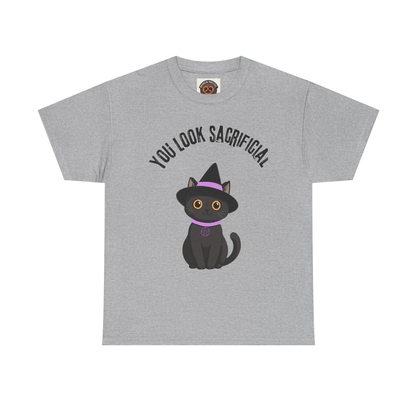 You Look Sacrificial Black Cat Halloween T-Shirt — Cute Witch Cat Tee for Halloween