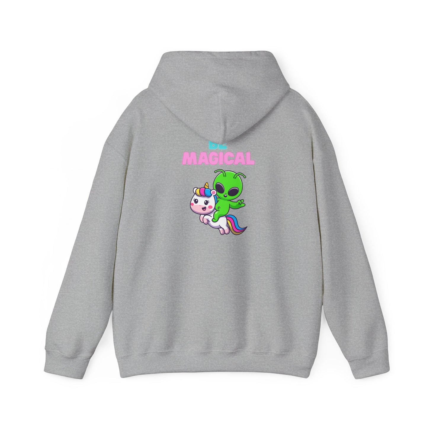 Magical Alien Riding Unicorn Hoodie — Cute Pastel Space Fantasy Sweatshirt