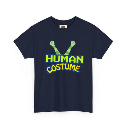 Alien Antenna "Human Costume" T‑Shirt — Funny Sci‑Fi Halloween Tee