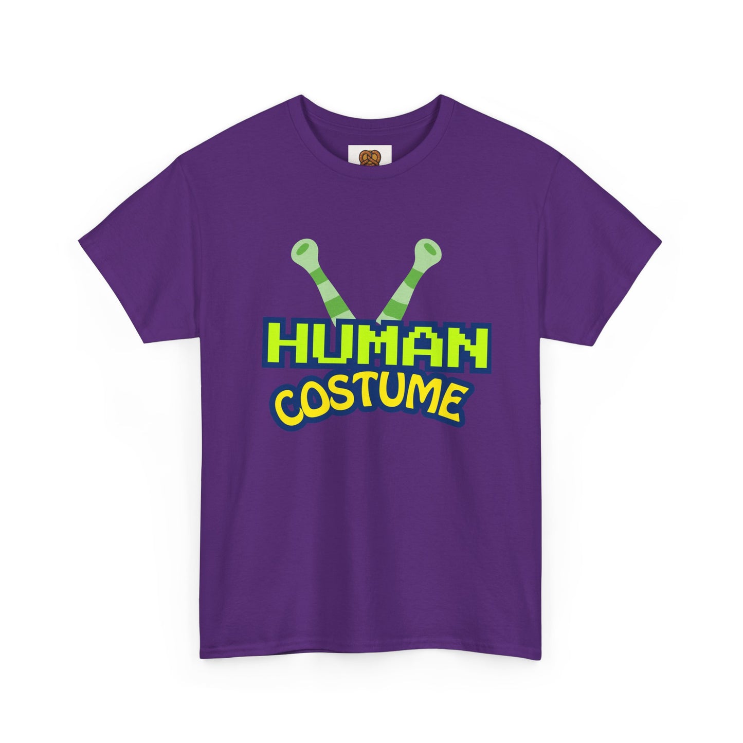 Alien Antenna "Human Costume" T‑Shirt — Funny Sci‑Fi Halloween Tee