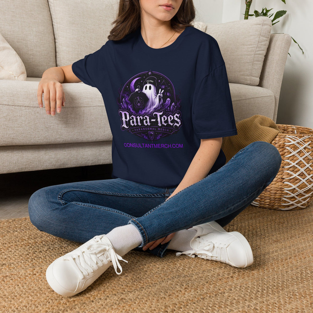 T-Shirt — Para-Tees Purple Ghost Paranormal Graphic Tee