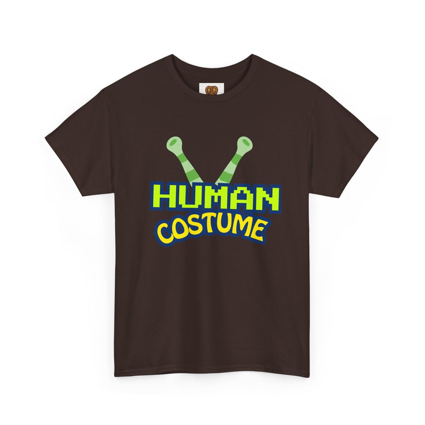 Alien Antenna "Human Costume" T‑Shirt — Funny Sci‑Fi Halloween Tee