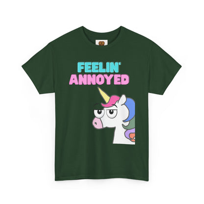 Feelin' Annoyed Unicorn T-Shirt — Funny Cute Graphic Tee for Sarcastic Gifts