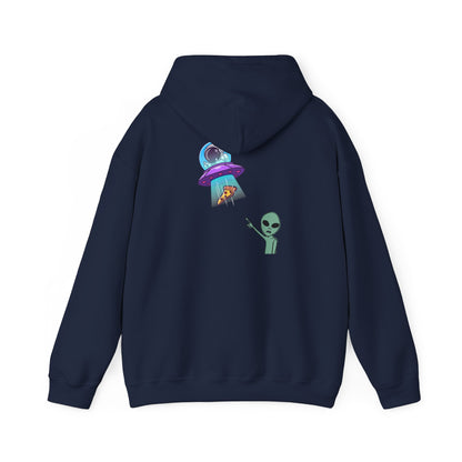 Alien UFO Hoodie — Cute Alien Abduction Graphic Pullover