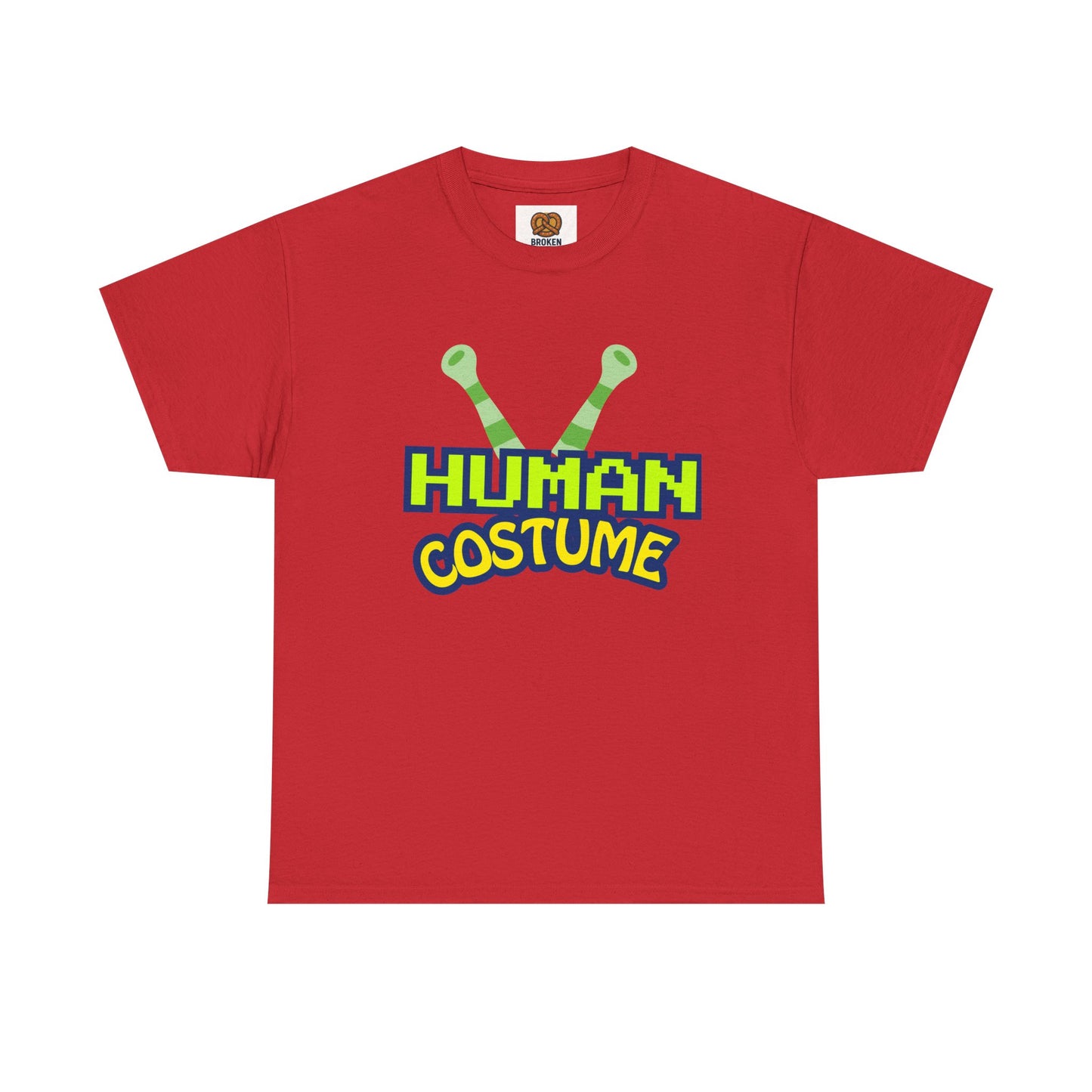 Alien Antenna "Human Costume" T‑Shirt — Funny Sci‑Fi Halloween Tee