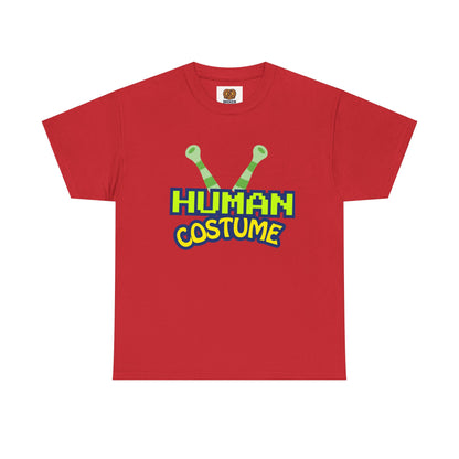 Alien Antenna "Human Costume" T‑Shirt — Funny Sci‑Fi Halloween Tee