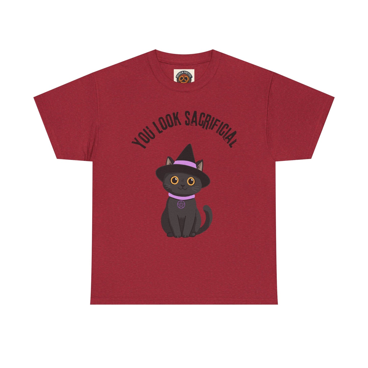 You Look Sacrificial Black Cat Halloween T-Shirt — Cute Witch Cat Tee for Halloween
