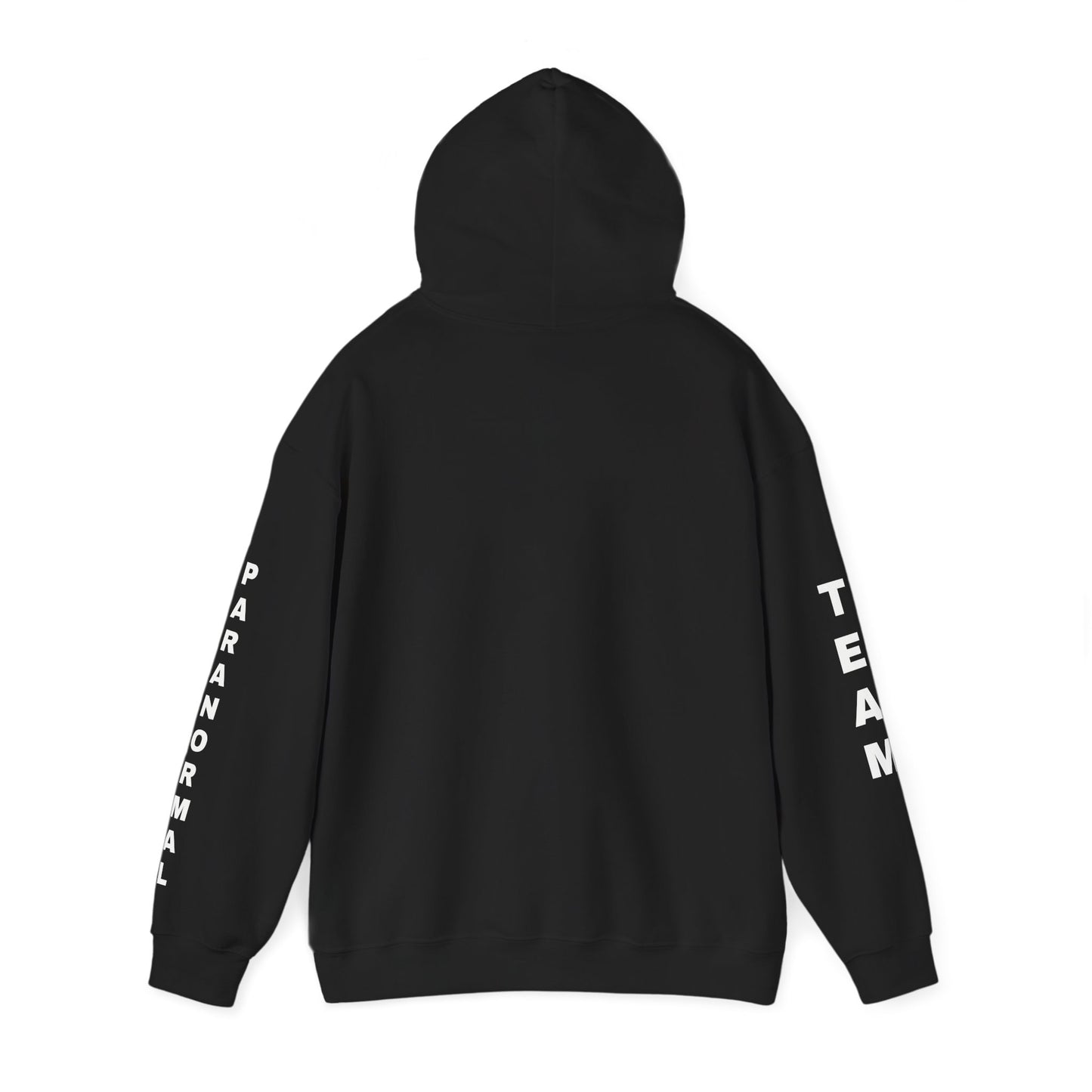 Paranormal Team Hoodie – Black Sleeve Print Hooded Sweatshirt