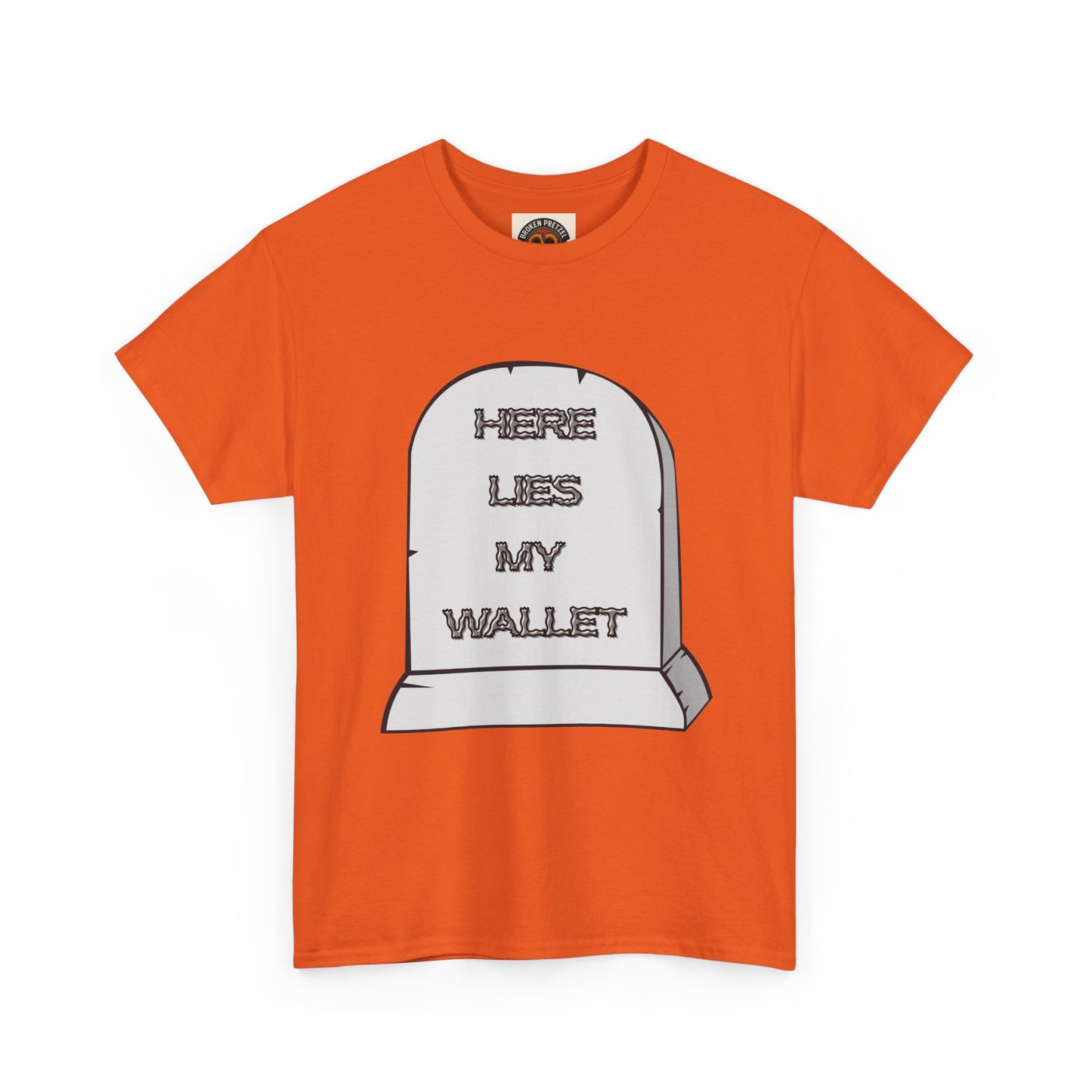 Here Lies My Wallet Tombstone T-Shirt — Funny Grim Reaper Money Joke Tee