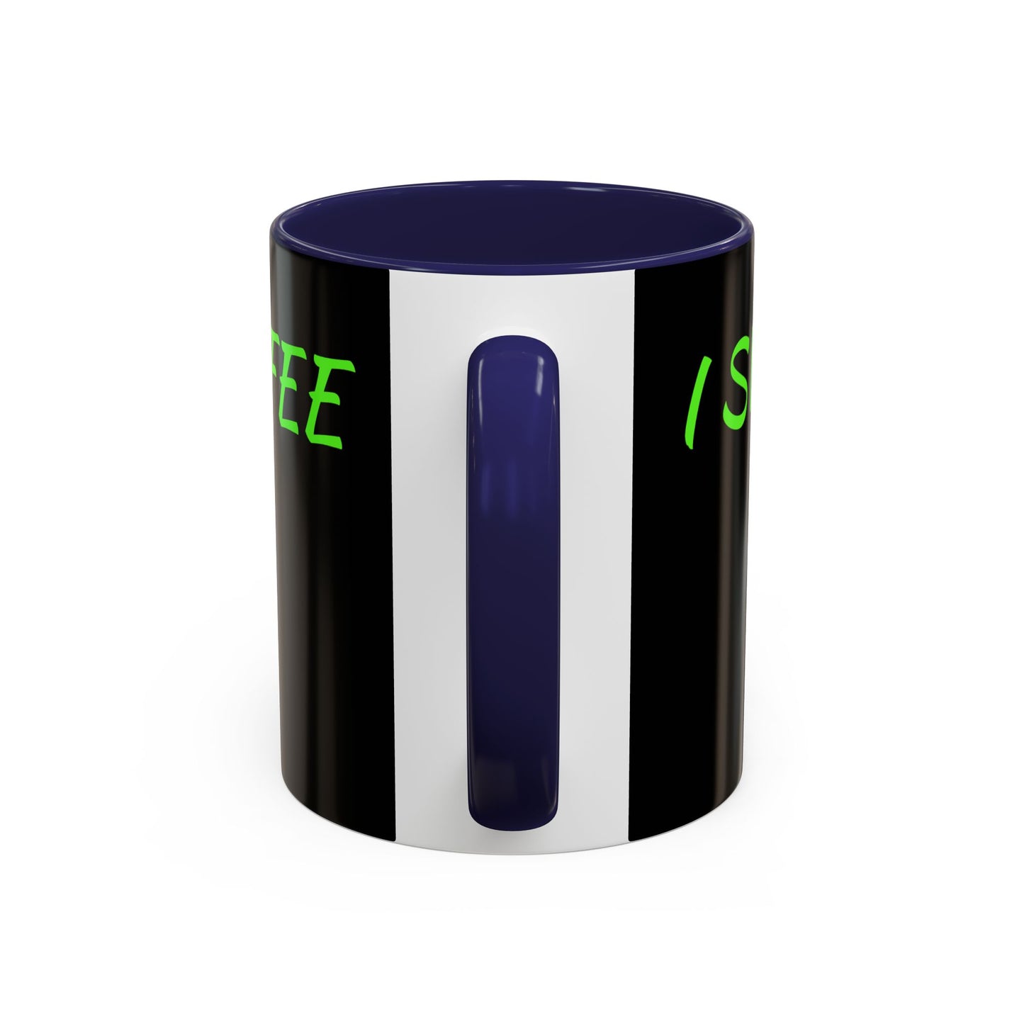 Funny Coffee Mug - "Dear It's Coffee Time" Neon Green Accent Mug (11/15oz)