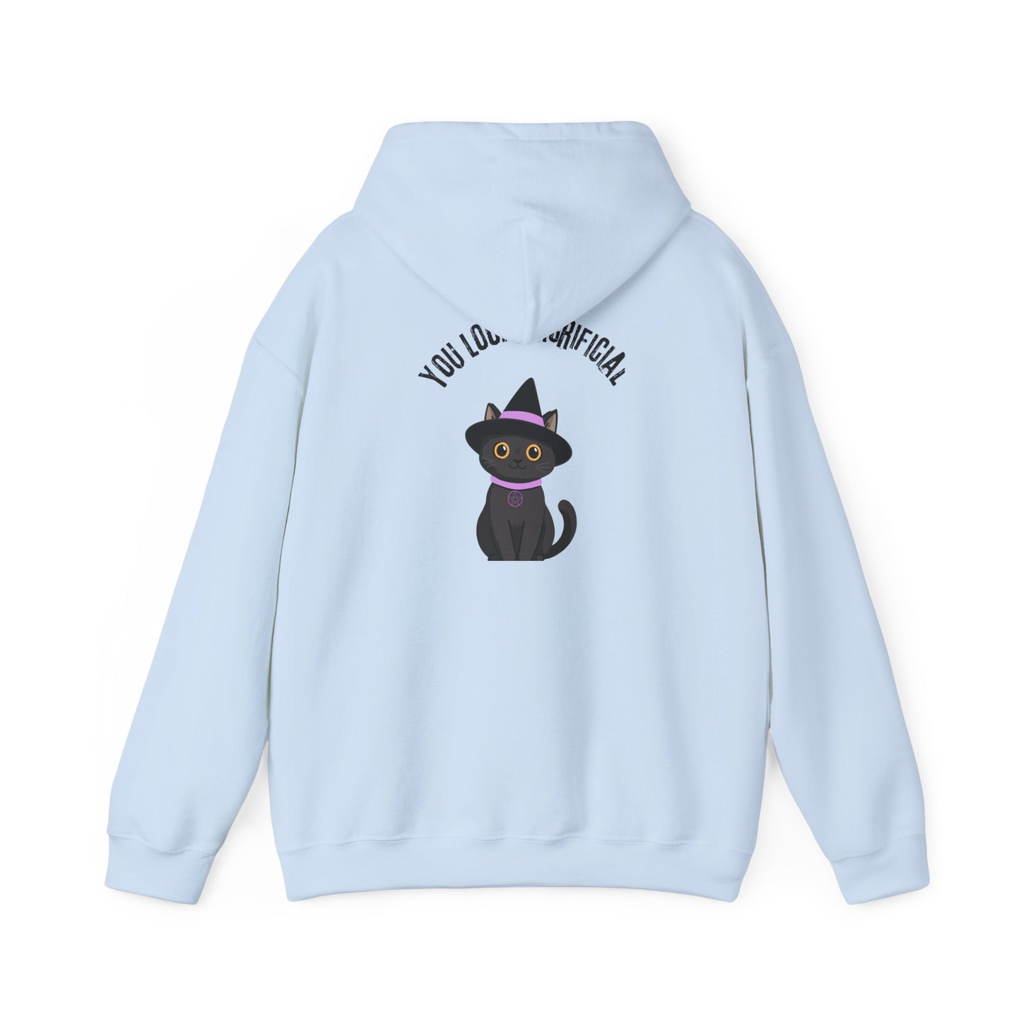 Witch Cat Hoodie – "You Look Purrrfect" Cute Black Cat Halloween Sweatshirt