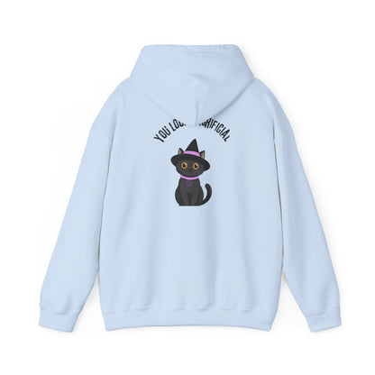 Witch Cat Hoodie – "You Look Purrrfect" Cute Black Cat Halloween Sweatshirt