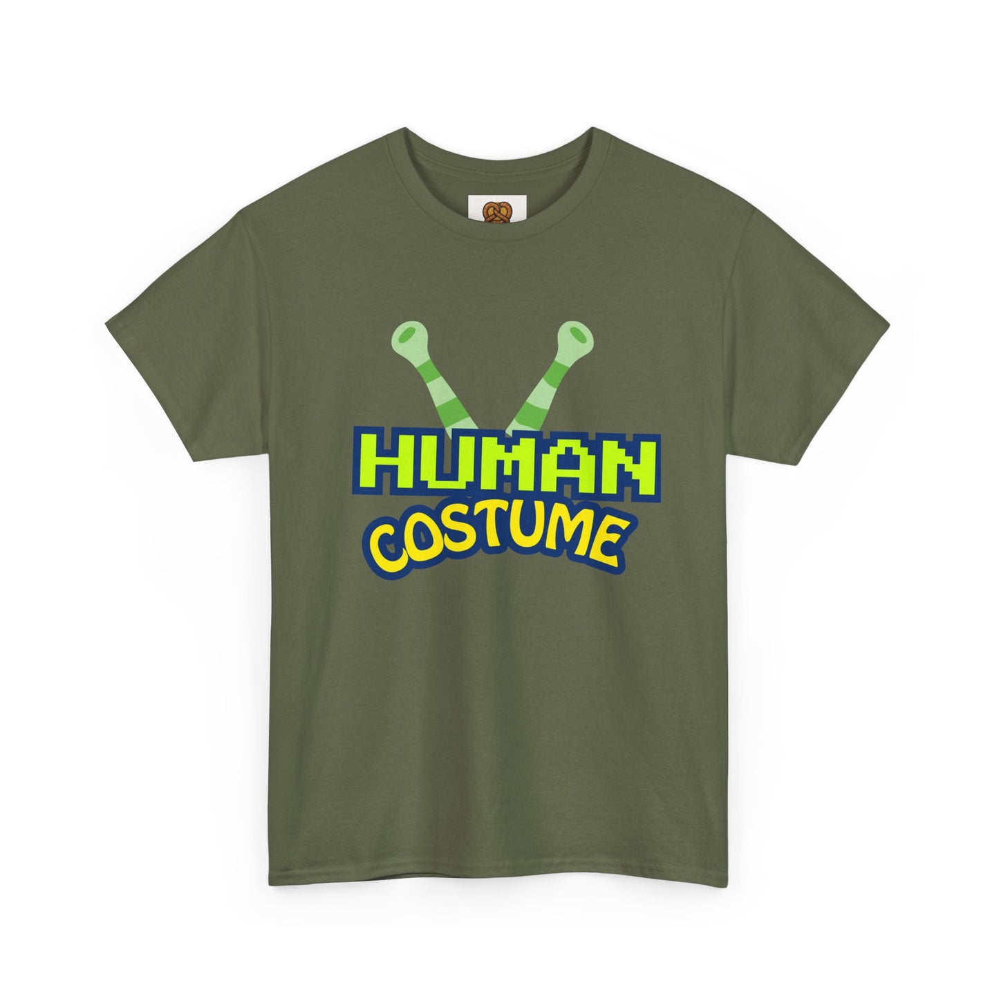 Alien Antenna "Human Costume" T‑Shirt — Funny Sci‑Fi Halloween Tee