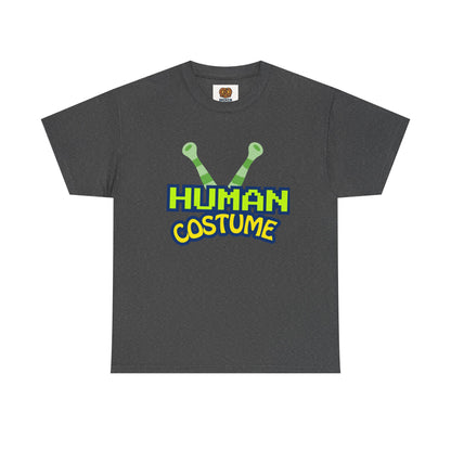 Alien Antenna "Human Costume" T‑Shirt — Funny Sci‑Fi Halloween Tee