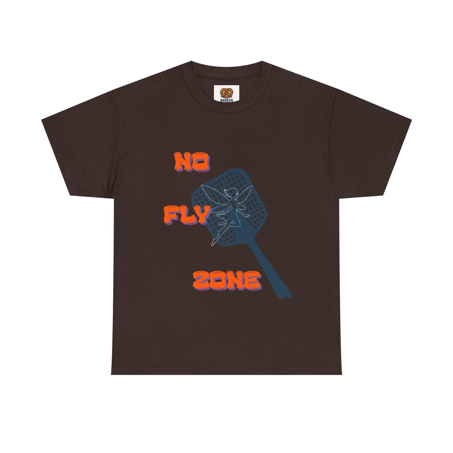 No Fly Zone T‑Shirt — Retro Mosquito Swatter Graphic Tee