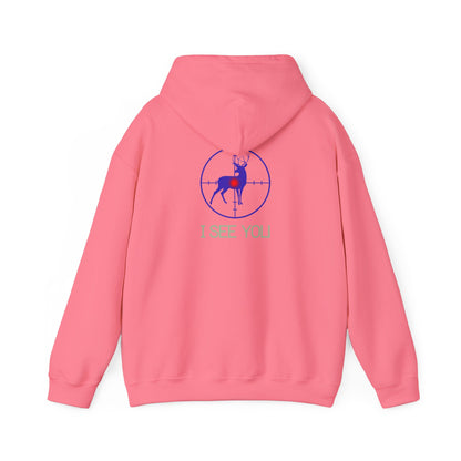 I See You Buck Deer Hoodie – Hunting Target Graphic Sweatshirt