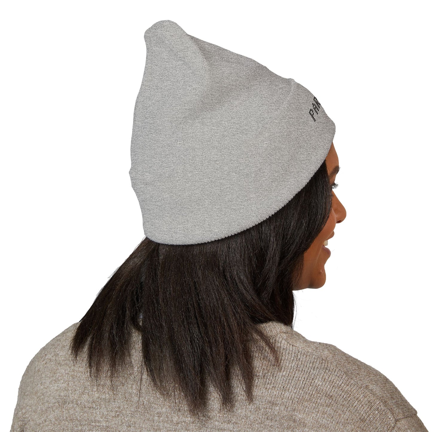 Paratees Embroidered Cuffed Beanie — Minimal Winter Knit Hat