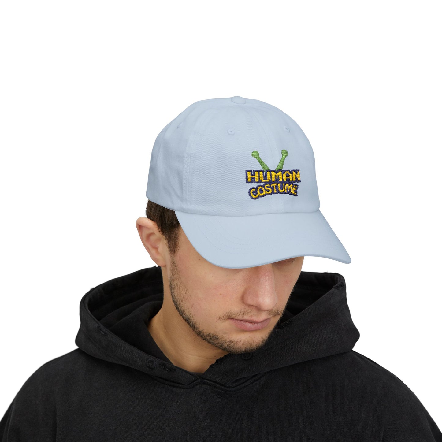 Dad Cap — 'Human Costume' Alien Antenna Embroidered Hat