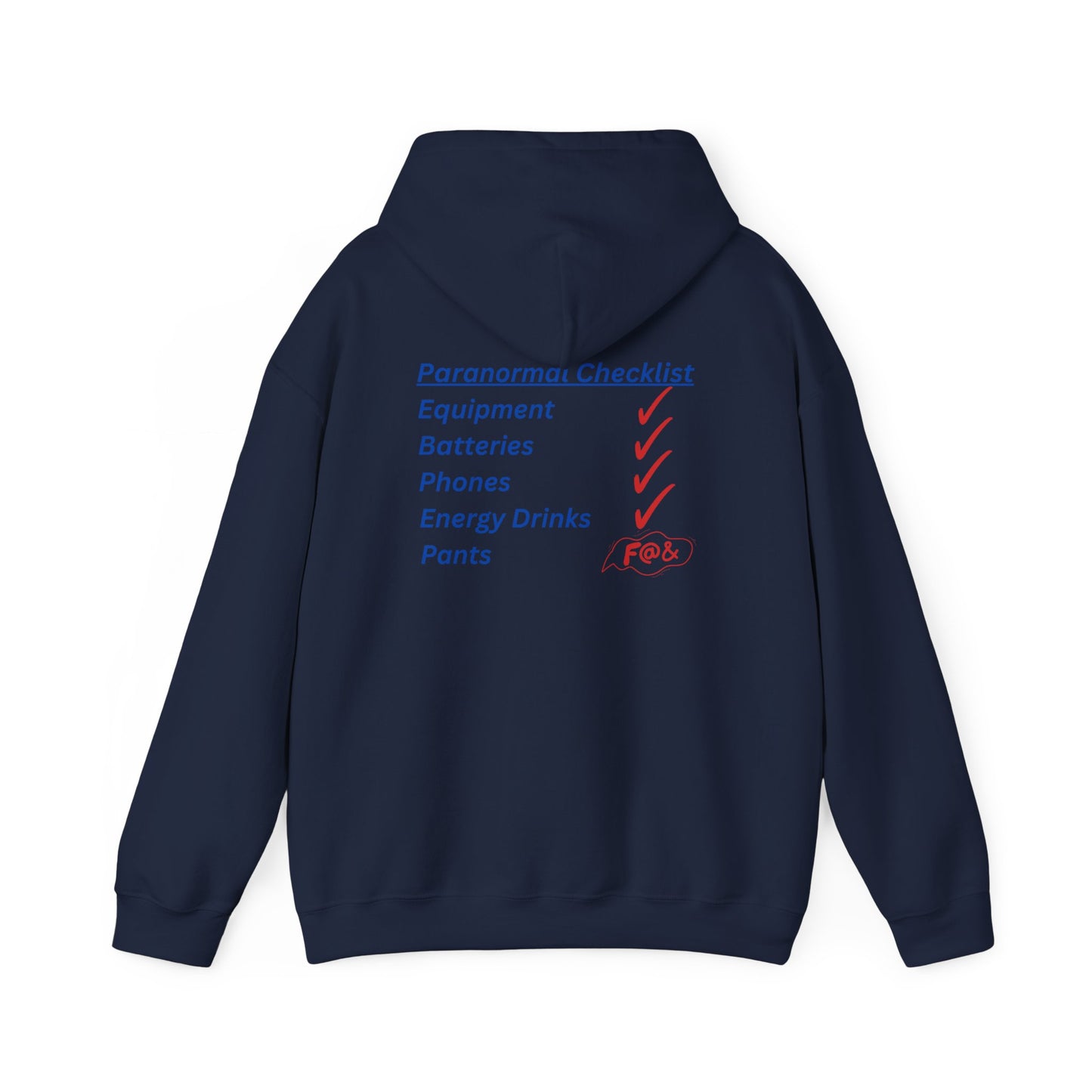 Paranormal Checklist Hoodie — Ghost Hunter Hooded Sweatshirt