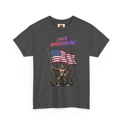 100% American T-Shirt — Retro Patriotic Flag Graphic Tee