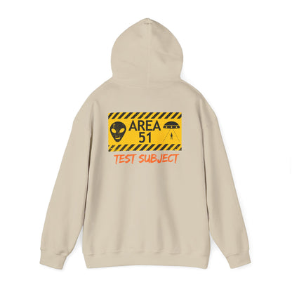 Area 51 Test Subject Hoodie — Alien Graphic Hooded Sweatshirt