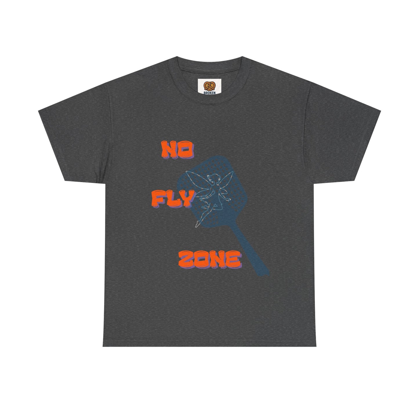 No Fly Zone T‑Shirt — Retro Mosquito Swatter Graphic Tee