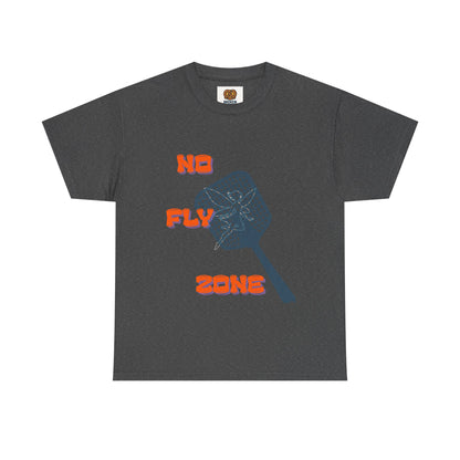 No Fly Zone T‑Shirt — Retro Mosquito Swatter Graphic Tee