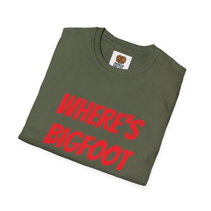 Where's Bigfoot T-Shirt — Hidden Monster Graphic Tee with Game on Back