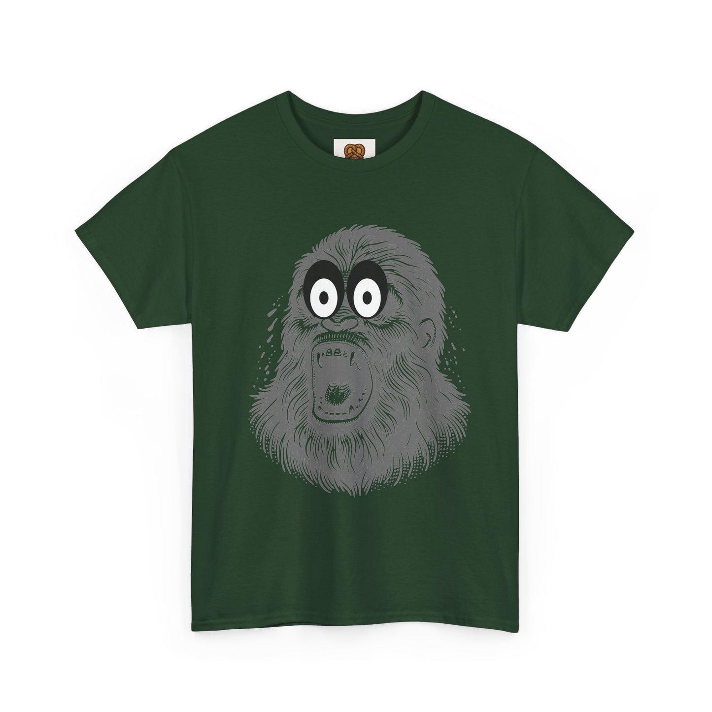 Screaming Ape Graphic Tee — Retro Monochrome Primate Design