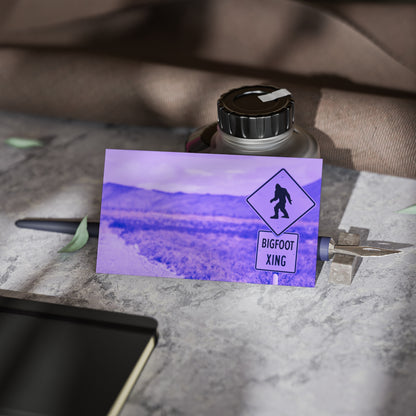 Bigfoot Crossing Business Cards — Novelty Outdoor-Themed Networking Cards