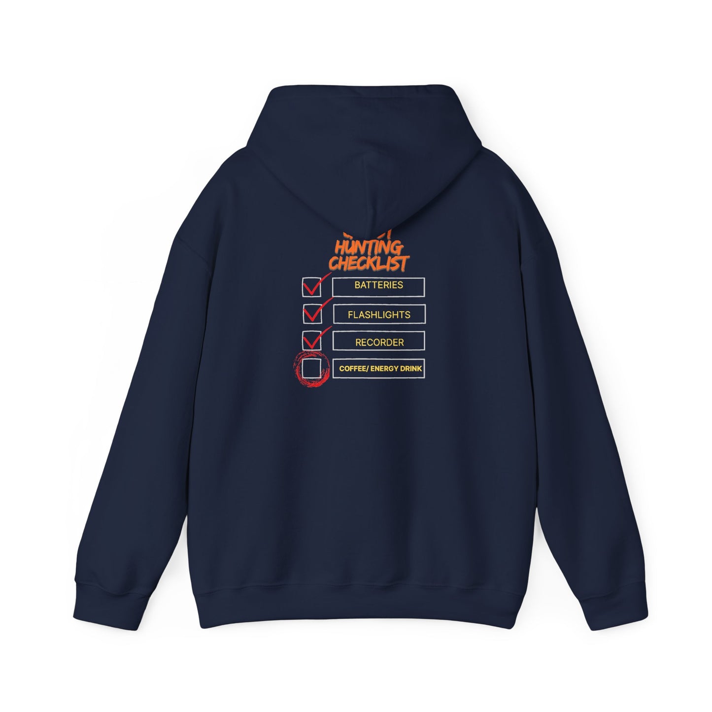 Hunting Checklist Hoodie — Funny Ghost Hunt Crewneck Sweatshirt