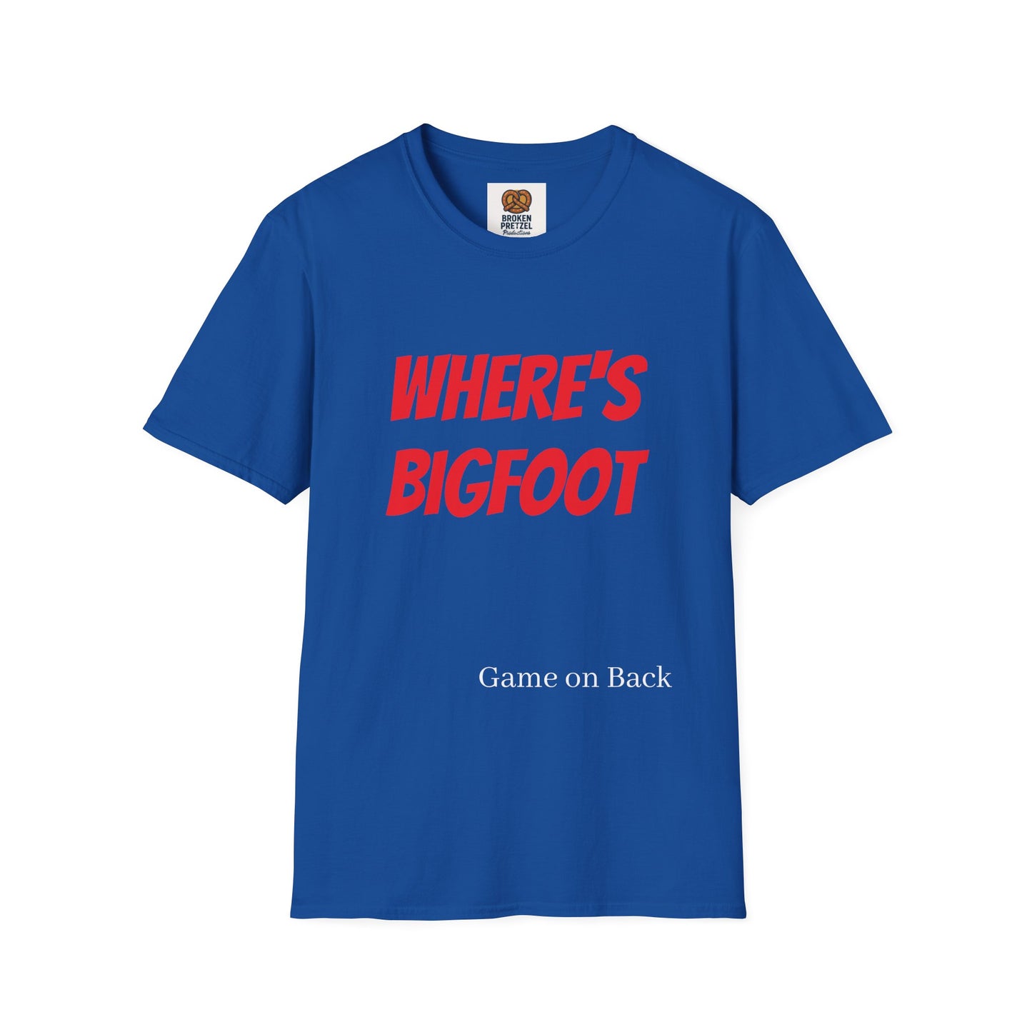 Where's Bigfoot T-Shirt — Hidden Monster Graphic Tee with Game on Back
